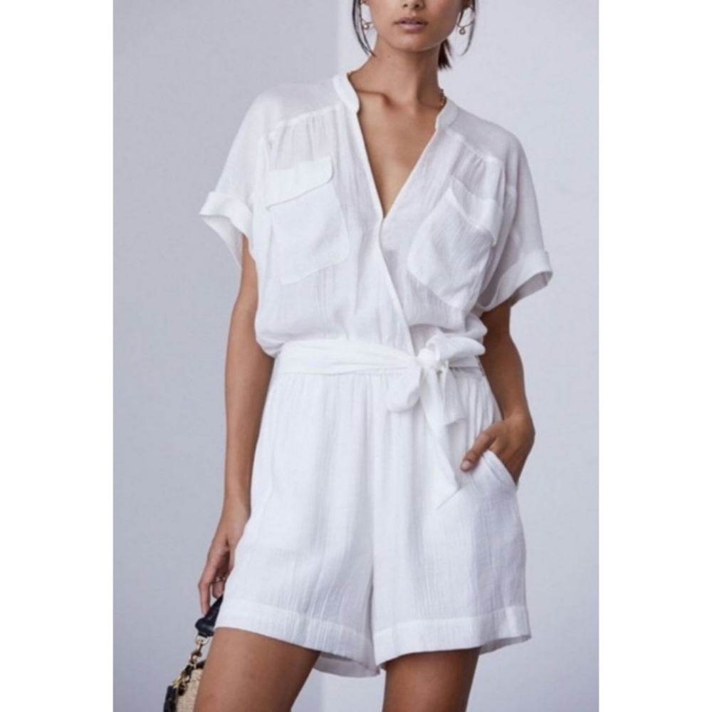 Brochu Walker | White Jas Romper / Jumpsuit